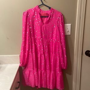 pink long sleeve lily pulitzer dress